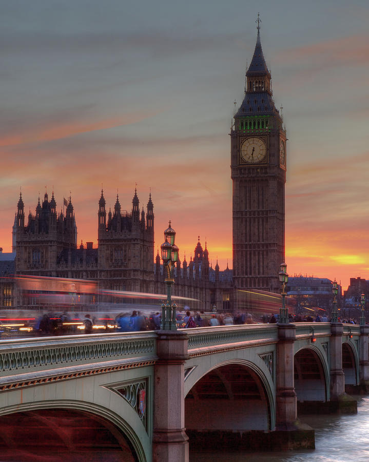 Sunset At Westminster Photograph by Quyntessential