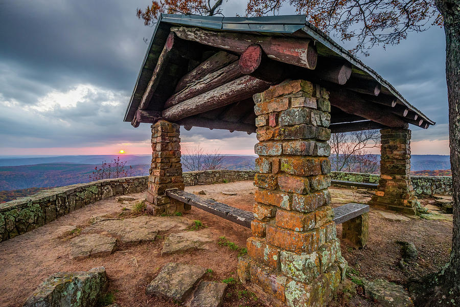 Sunset at White Rock Mountain National Recreation Area Scenic Overlook ...