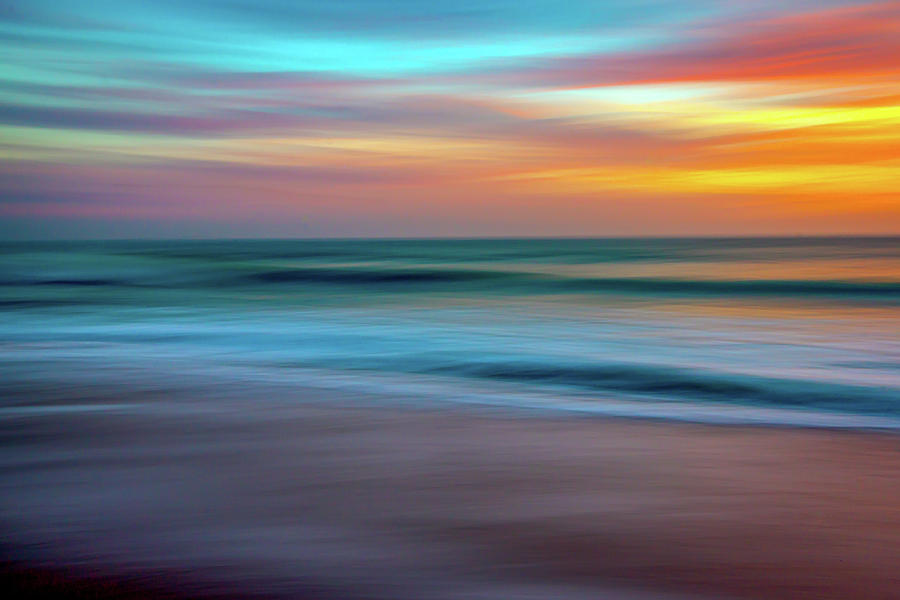 Colorful Sunset Beach Abstract Photograph by R Scott Duncan