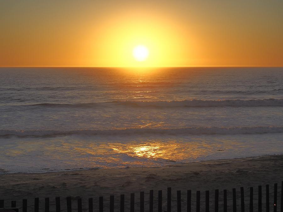 Sunset Beach Fence Photograph by Richard Thomas