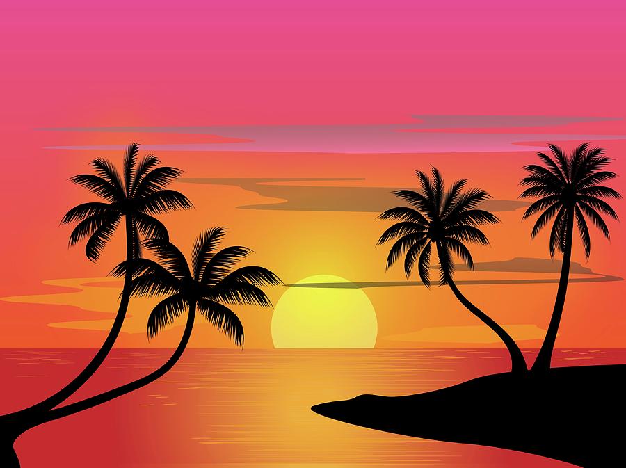Sunset Beach Digital Art by John Alberton