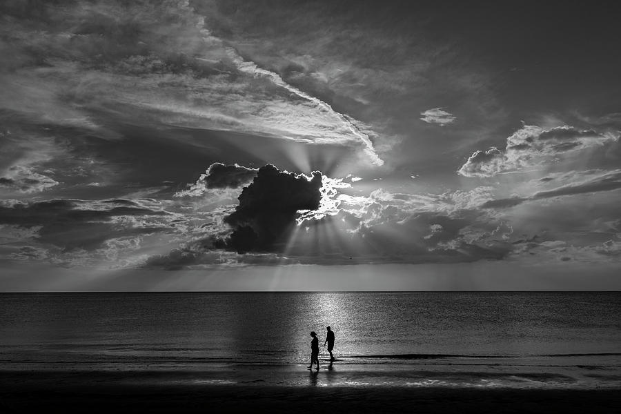 Sunset Beach Walk Photograph by Lisa Malecki
