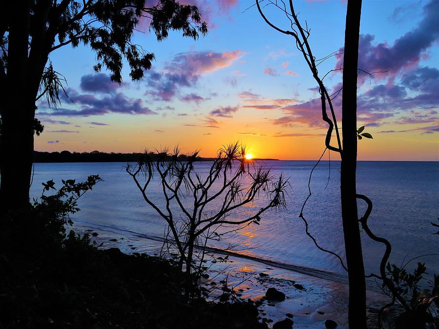 Weipa Sunset Blue Photograph by Joan Stratton