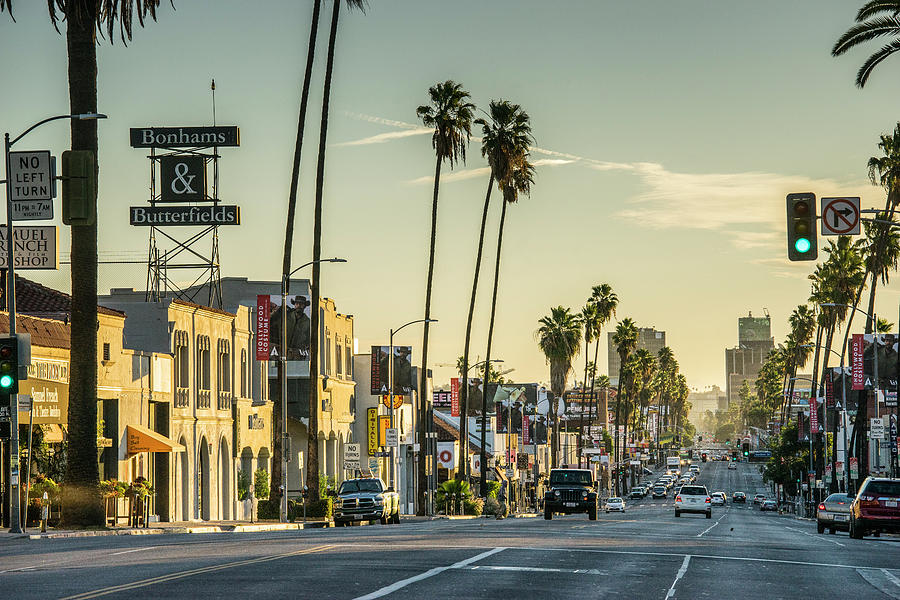 Sunset Boulevard, Los Angeles Digital Art by Giovanni Simeone - Fine ...