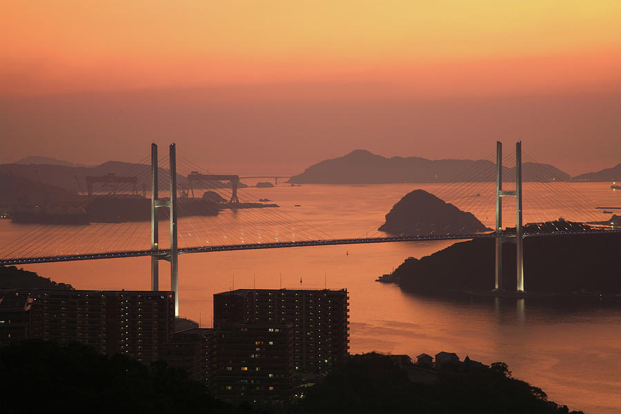 Sunset Bridge Photograph by Tomosang