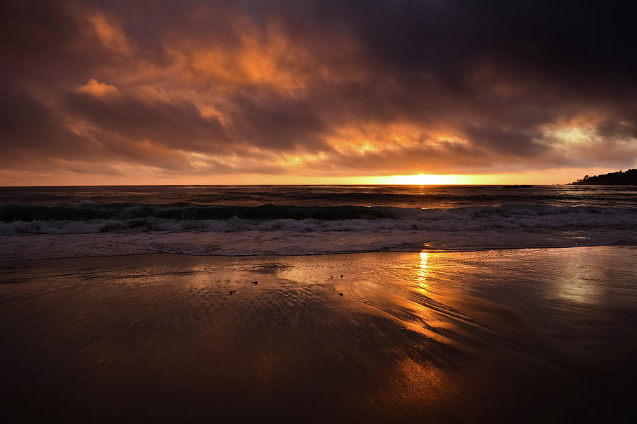 Sunset Carmel Beach Photograph by Kyle Hanson