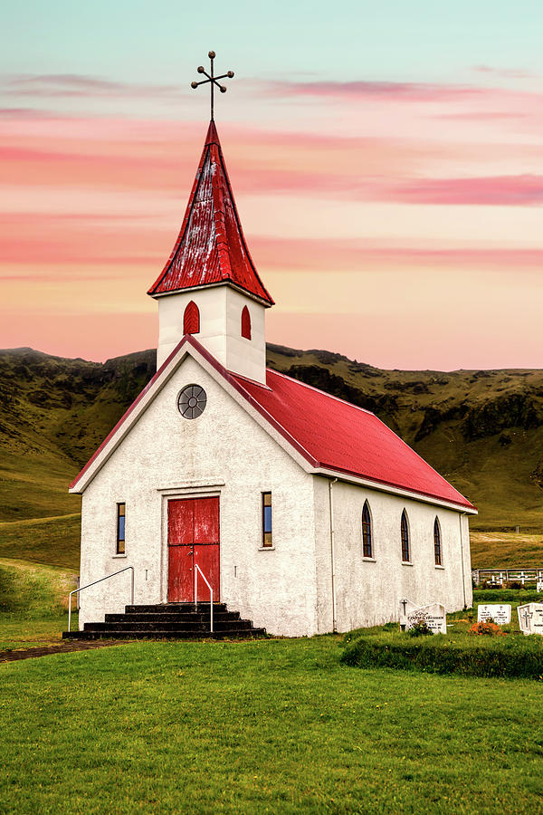 Sunset Chapel of Iceland Photograph by David Letts