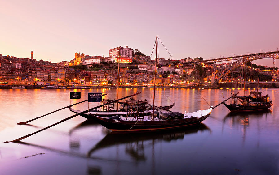 Sunset Douro River Oporto Photograph by All Rights Reserved - Copyright