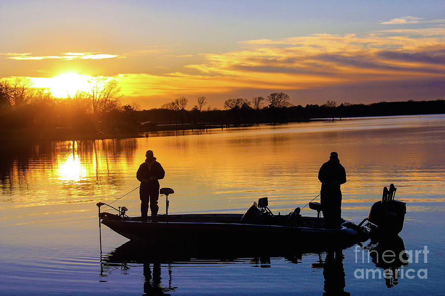Sunset Fishing Photograph by Kathy White