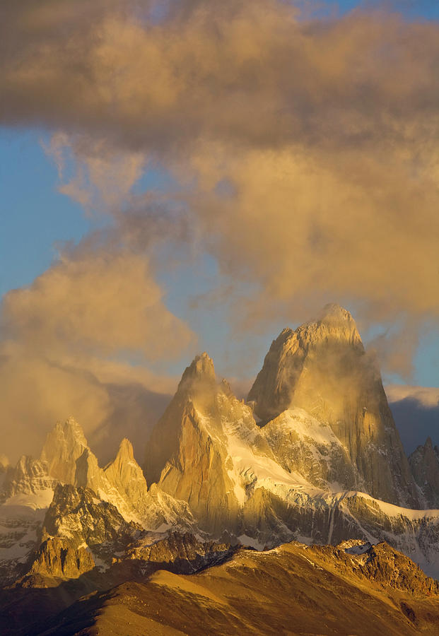 Sunset, Fitzroy Massif, Patagonia Photograph by Eastcott Momatiuk