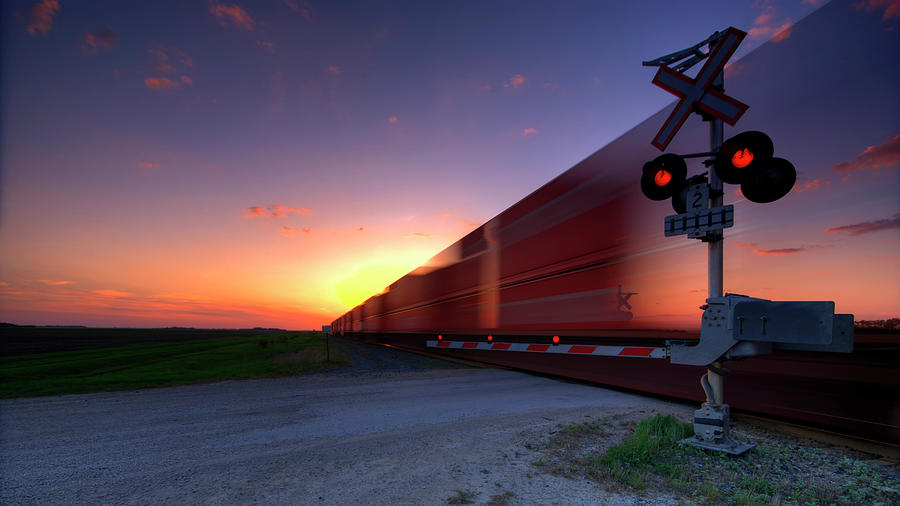 Sunset Freight Photograph by Northern Pike