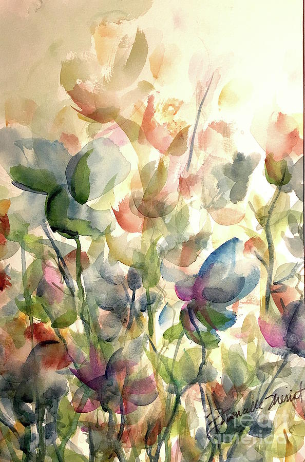 Sunset Garden Painting by Francelle Theriot