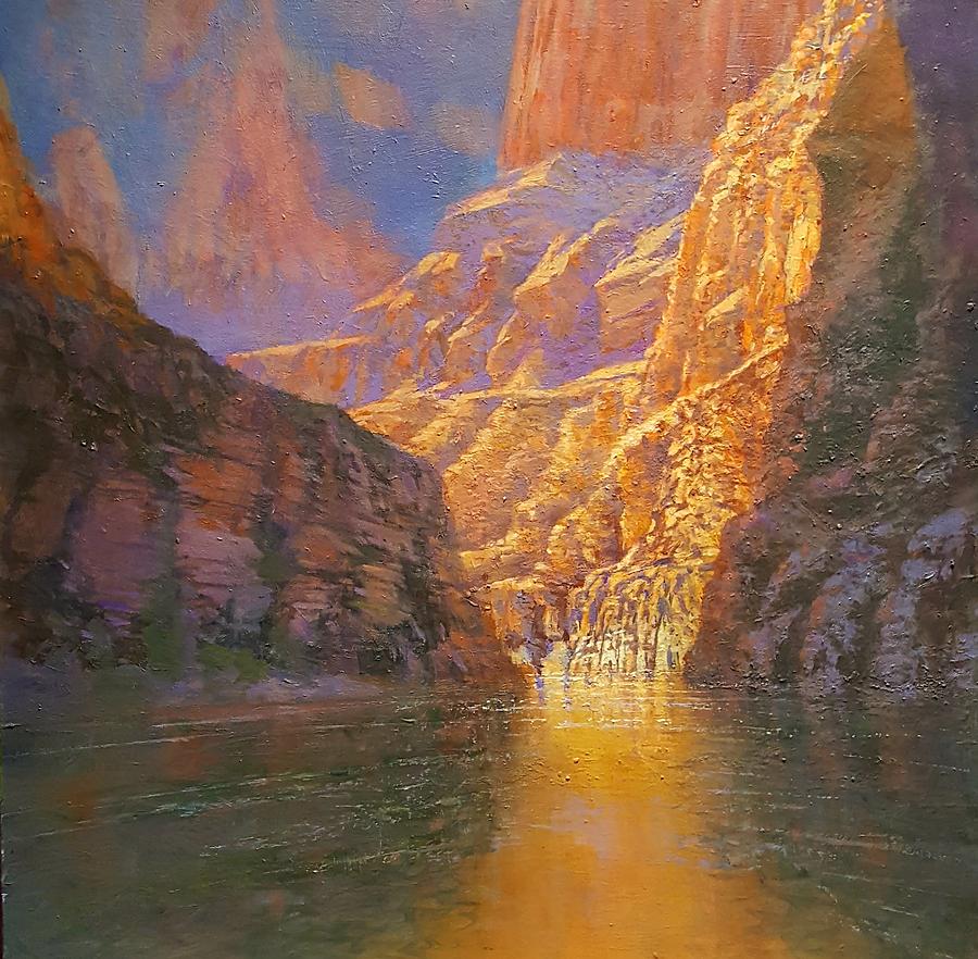 Sunset Glow In The Grand Canyon Painting by Jessica Anne Thomas