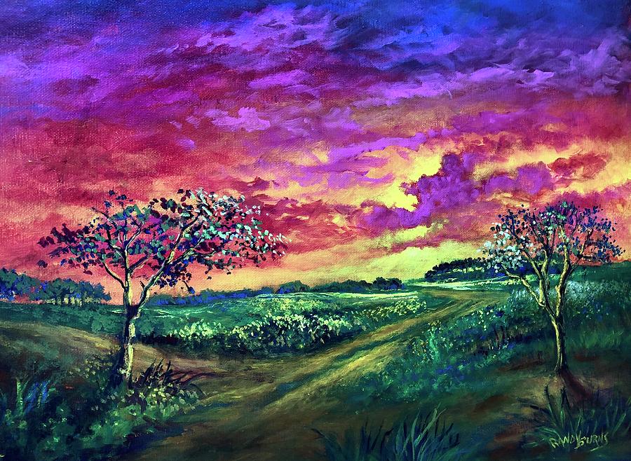 Sunset Glow Painting by Rand Burns