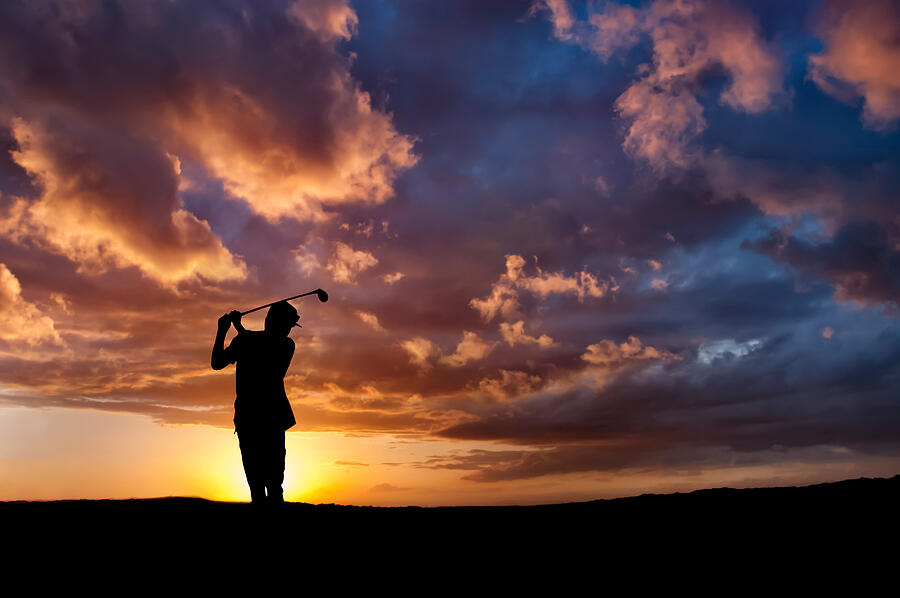 Sunset Golfer Photograph by Deborah Lund - Fine Art America