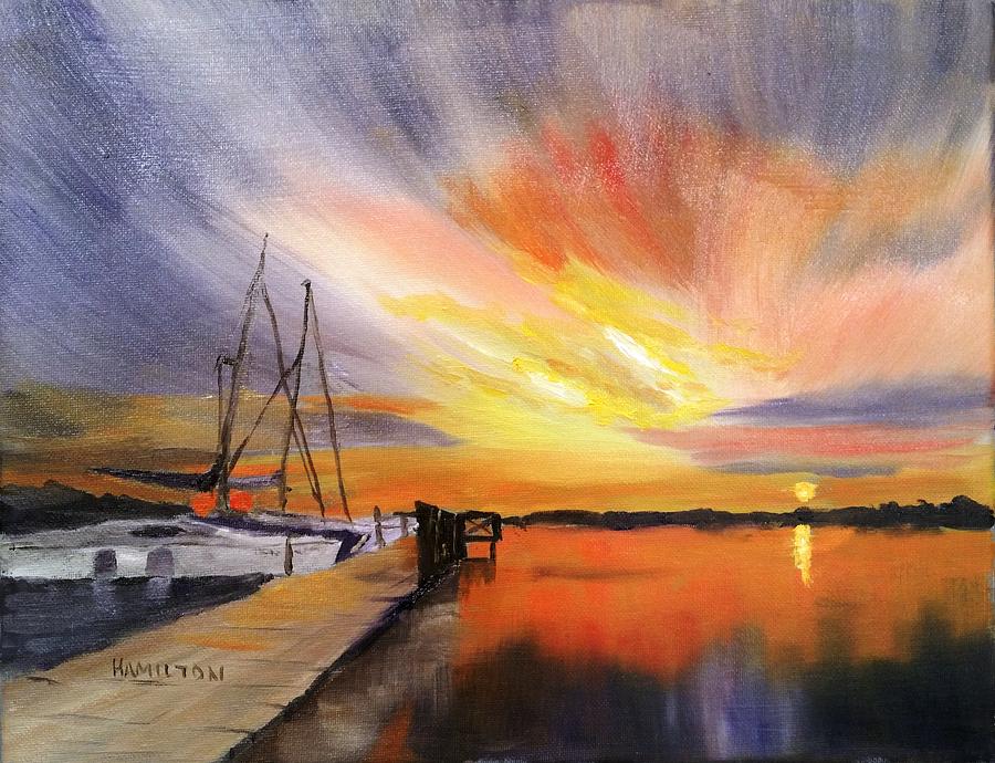 Sunset Harbor by Larry Hamilton Sunset Harbor by Larry Hamilton