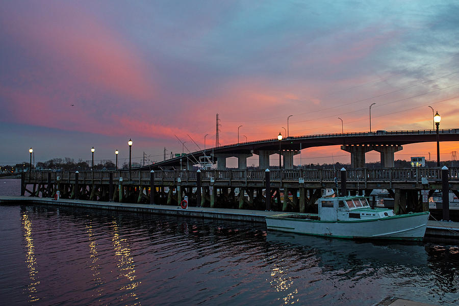 Sunset in Beverly Harbor Beverly MA Pier by Toby McGuire Sunset in Beverly Harbor Beverly MA Pier by Toby McGuire