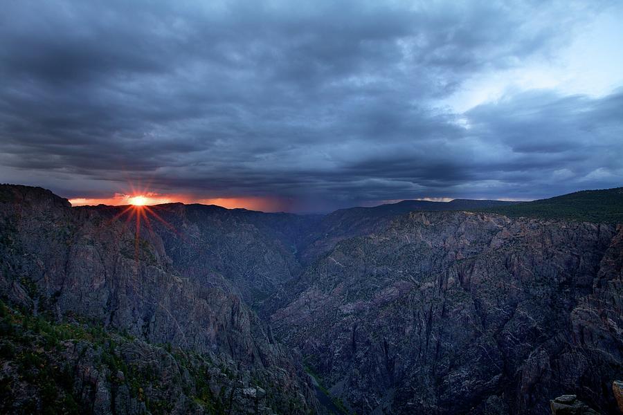 Sunset In Black Canyon Of Gunnison Photograph by Hansrico Photography