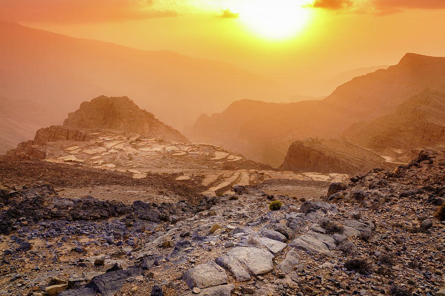 Sunset In Hajar Mountains Photograph