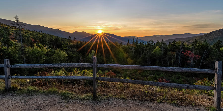 Sunset in New Hampshires White Mountains 2x1 Photograph by William Dickman