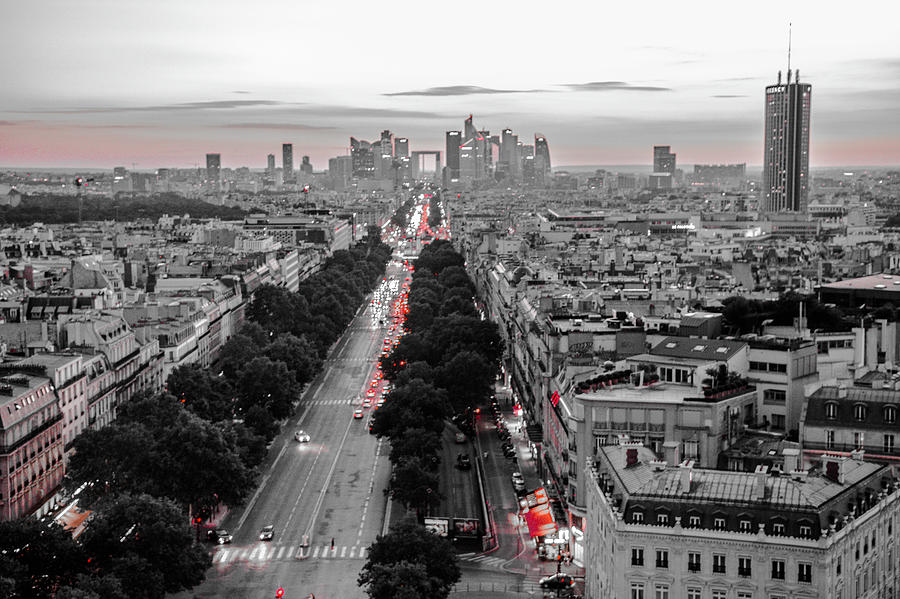 Sunset in Paris  Photograph by David Perea