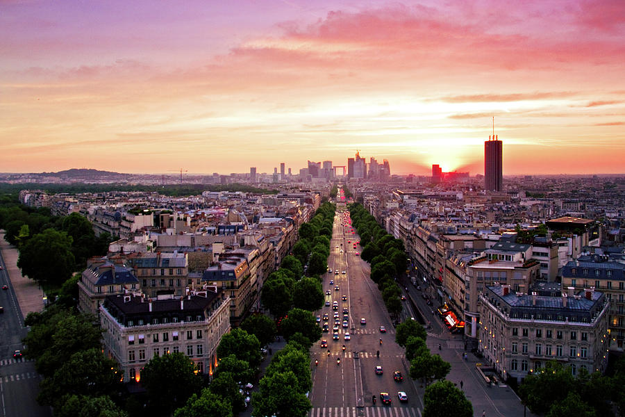 Sunset In Paris Photograph by Pink Pixel Photography
