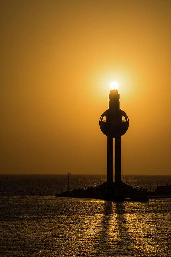 Sunset in Port Jeddah, Saudi Arabia Photograph by William Dickman