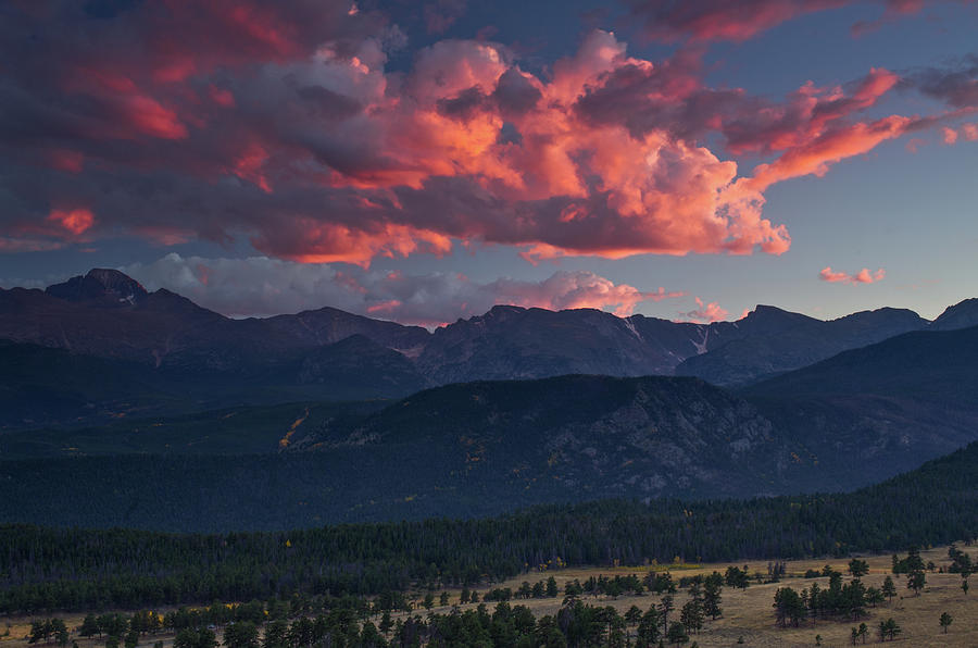 Sunset in Rocky Mountain National Park - 8941 Photograph by Jerry Owens