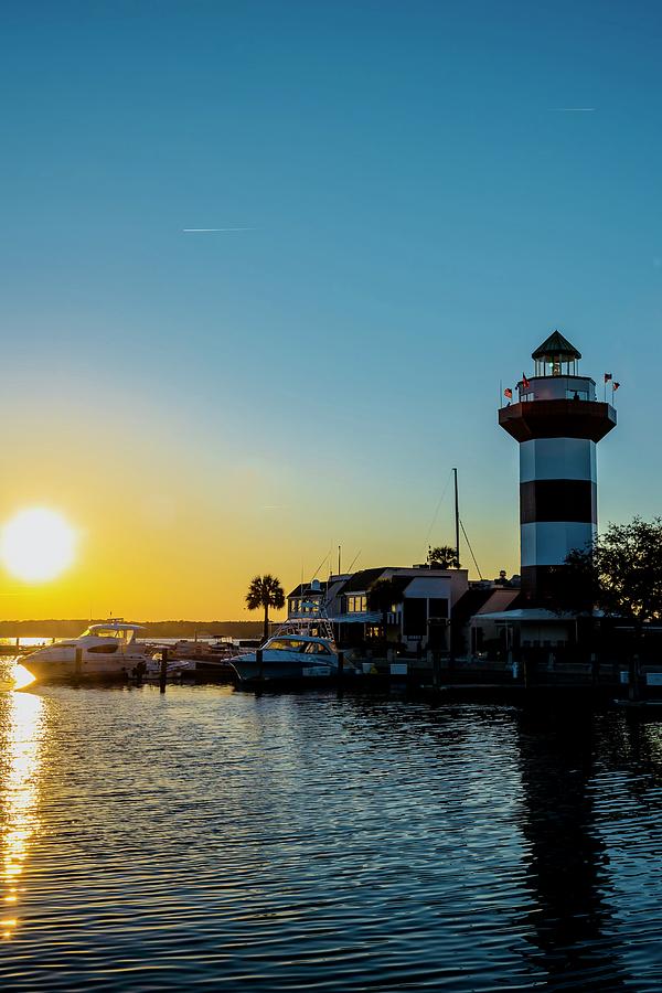 Sunset In Sea Pines At Harbour Town Photograph by Dennis Schmidt