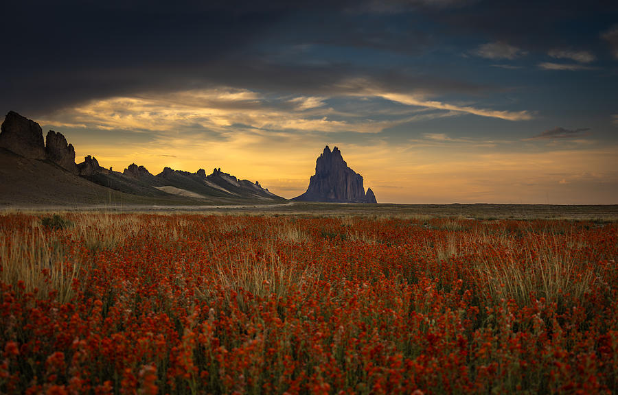 Sunset In Shiprock Photograph by Pak Ping Yeung