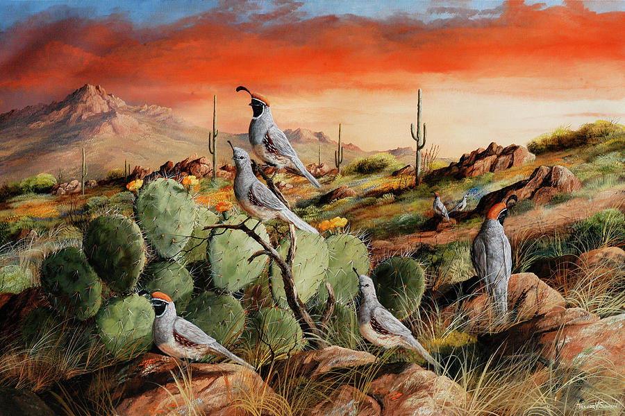 Desert Painting - Sunset In Spring by Trevor V. Swanson