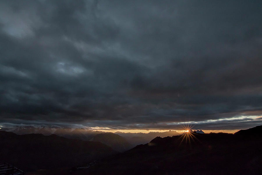 Sunset In Swiss Alps, Haute Route Photograph by Suzanne Stroeer