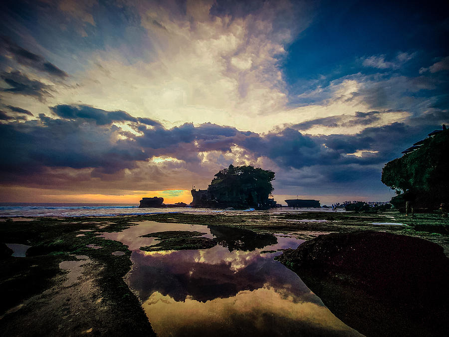 Sunset In Tanah Lot Photograph by Andre Christian Inigo