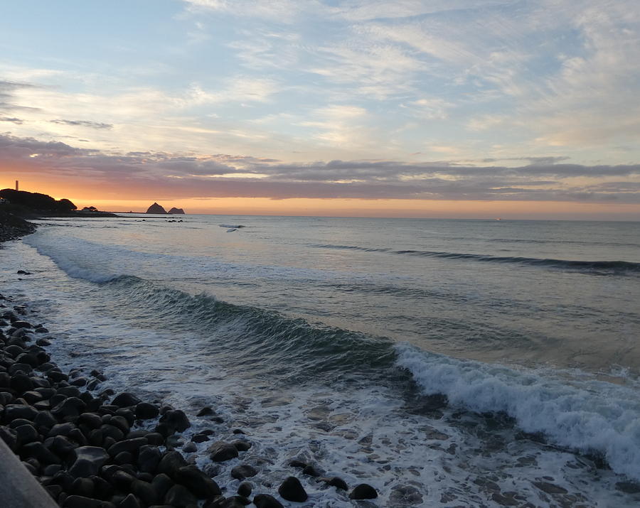 Sunset in Taranaki Photograph by Marisa McFarlane