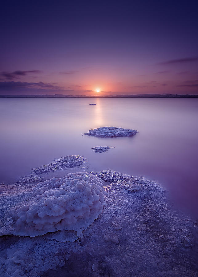 Sunset In The Salt Flats Photograph by Bartolome Lopez