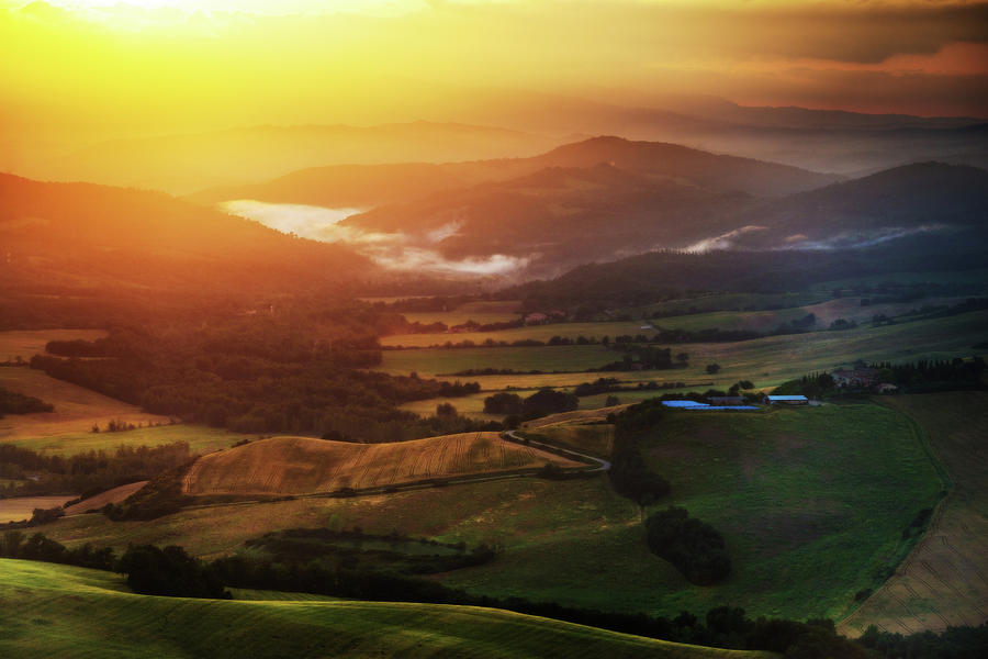 Italy Photograph - Sunset in Tuscany by Andrei Dima Italy Photograph - Sunset in Tuscany by Andrei Dima