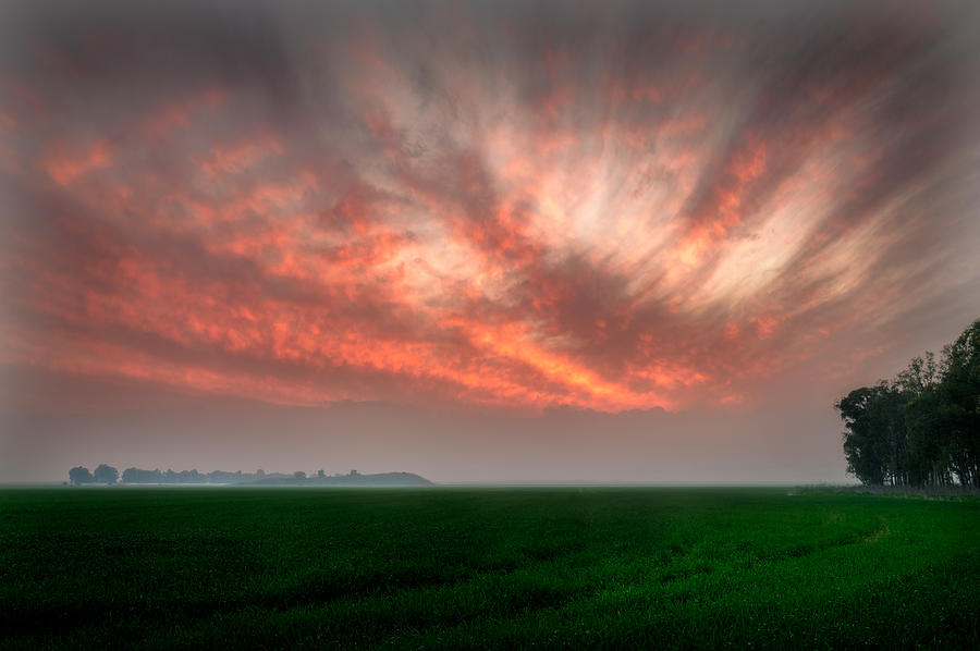 Sunset In Valley Photograph by Haim Rosenfeld