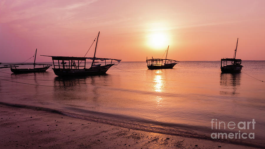 Sunset in Zanzibar Photograph by Lyl Dil Creations