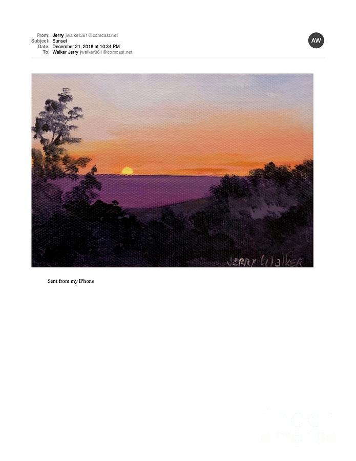 Sunset Painting by Jerry Walker