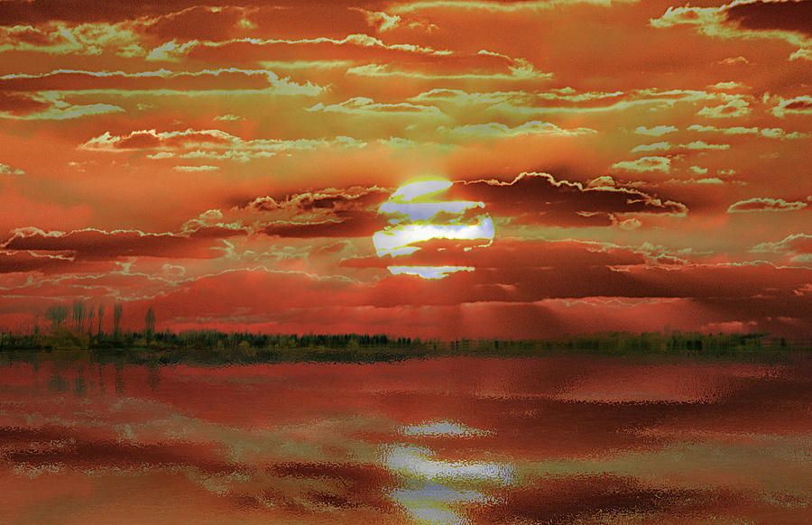 Sunset Lake Photograph by Bill Swartwout