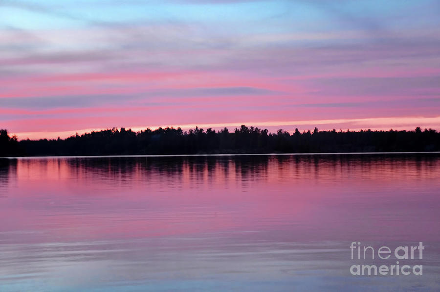 Sunset Lake Nipissing Ontario Photograph by Elaine Manley