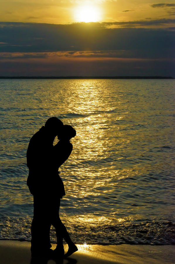 Sunset Photograph - Sunset Lovers Silhouette by Brian Wallace