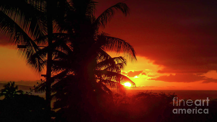 Sunset Maui Hawaii 16x9 Photograph by Edward Fielding