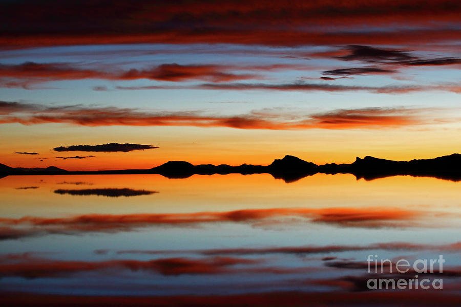 Sunset Photograph - Sunset Mystery Salar de Uyuni Bolivia by James Brunker