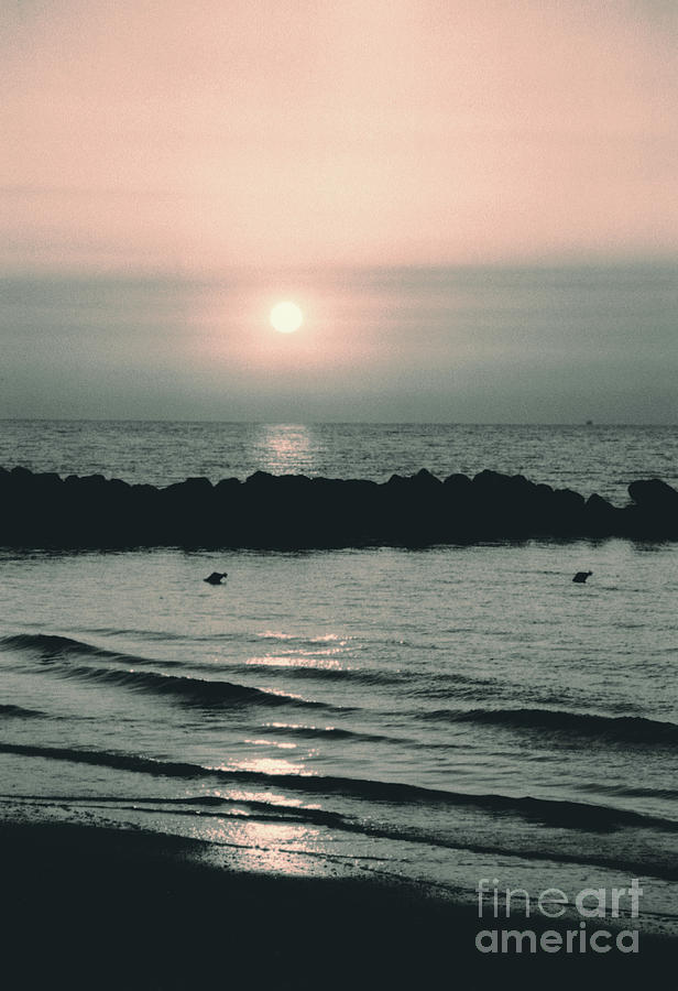 Summer Mixed Media - Sunset Ocean Bliss #4 #nature #art  by Anitas and Bellas Art