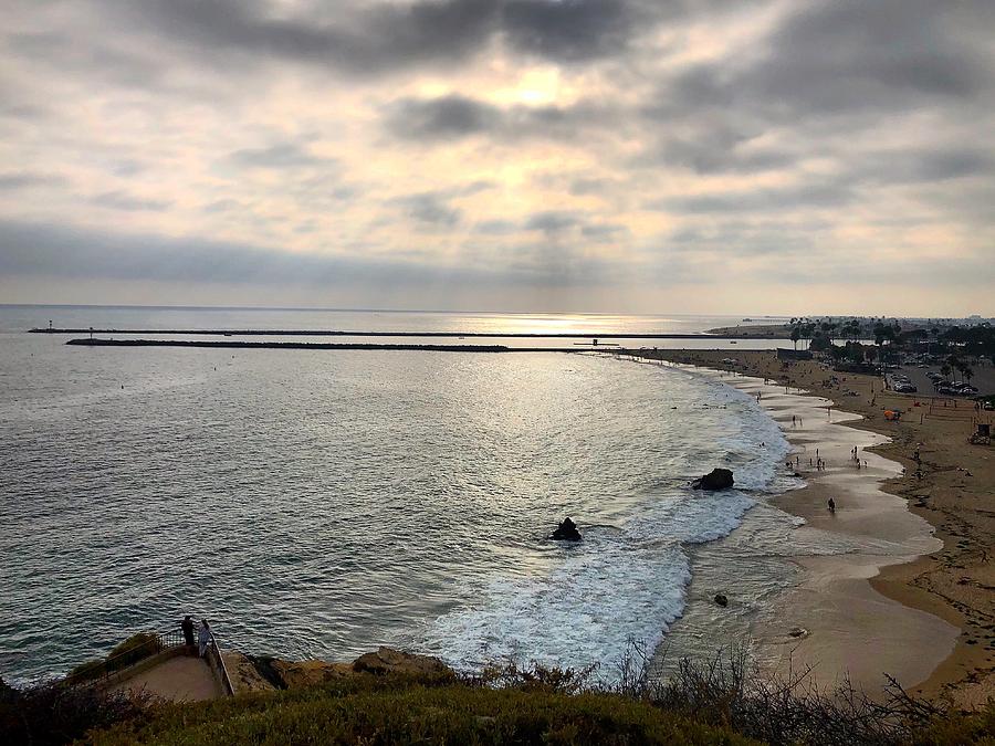Sunset of Corona Del Mar  Photograph by Brian Eberly