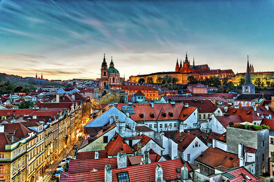 sunset of Prague Photograph by Vivida Photo PC