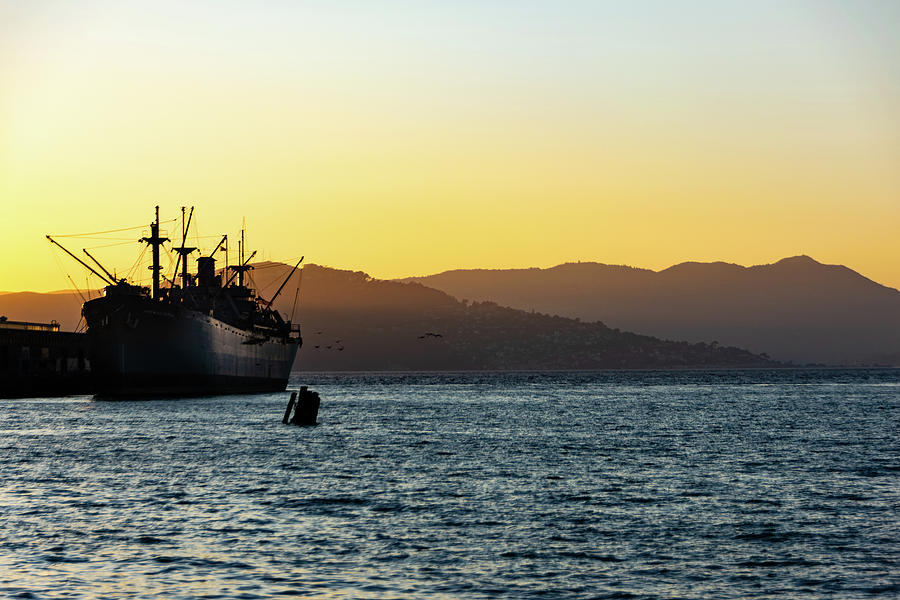 Sunset off Fishermans Wharf Photograph by Steven Richman