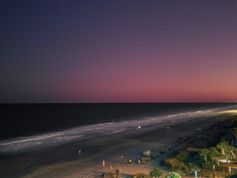 Sunset on beach Photograph by Darrell Foster