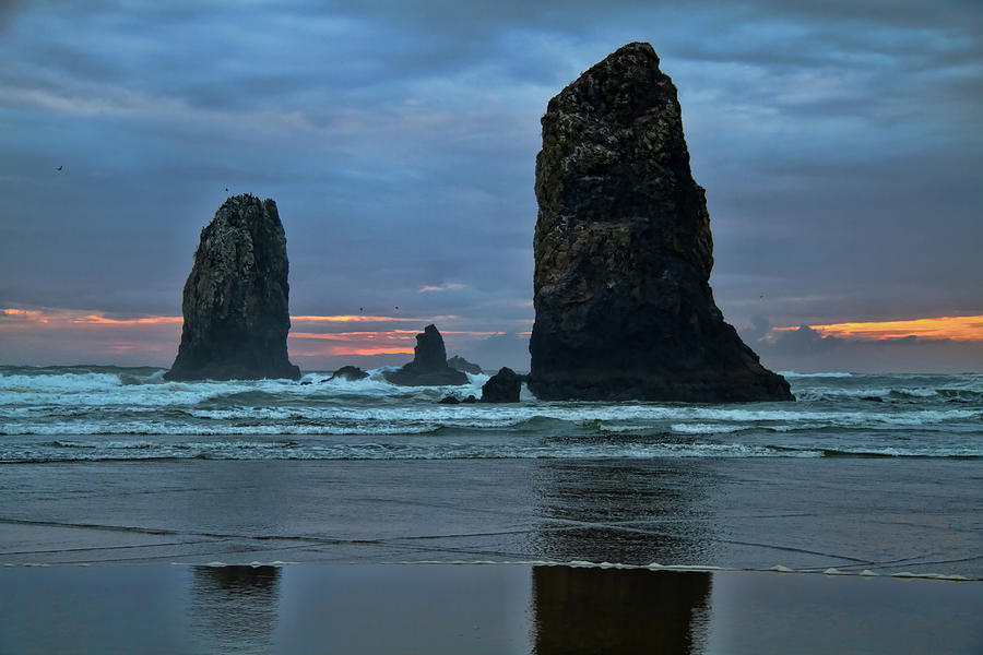 Sunset On Cannon Beach Photograph by Carmen Brown Photography